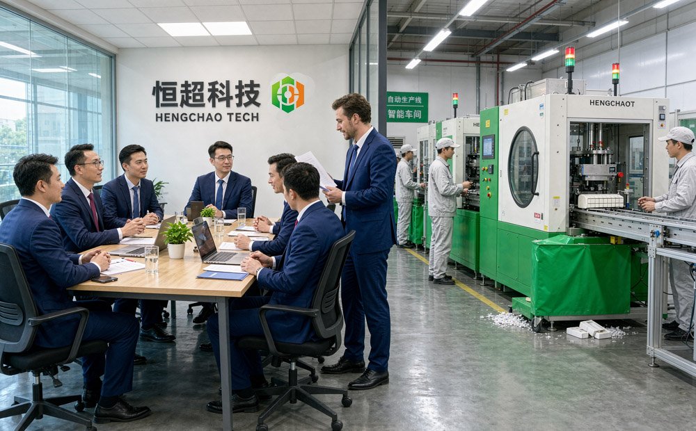 Brazilian Client Visits Hengchao Praises Automation cabin filter machine